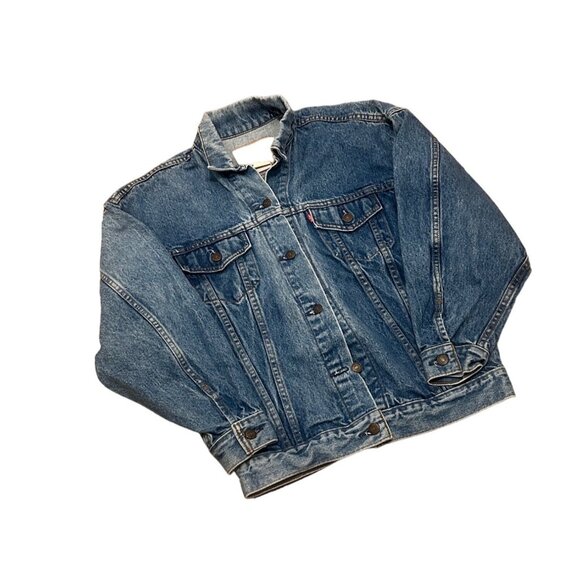 Vintage Levi's 77930-1206 Blue Denim Trucker Jacket Made in USA Size Small - Picture 3 of 7